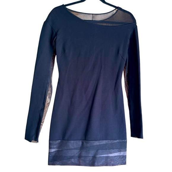 BCBGMaxAzria Dresses & Skirts - BCBG MaxAzria~ Black & Nude Bodycon Dress‎ Size XS